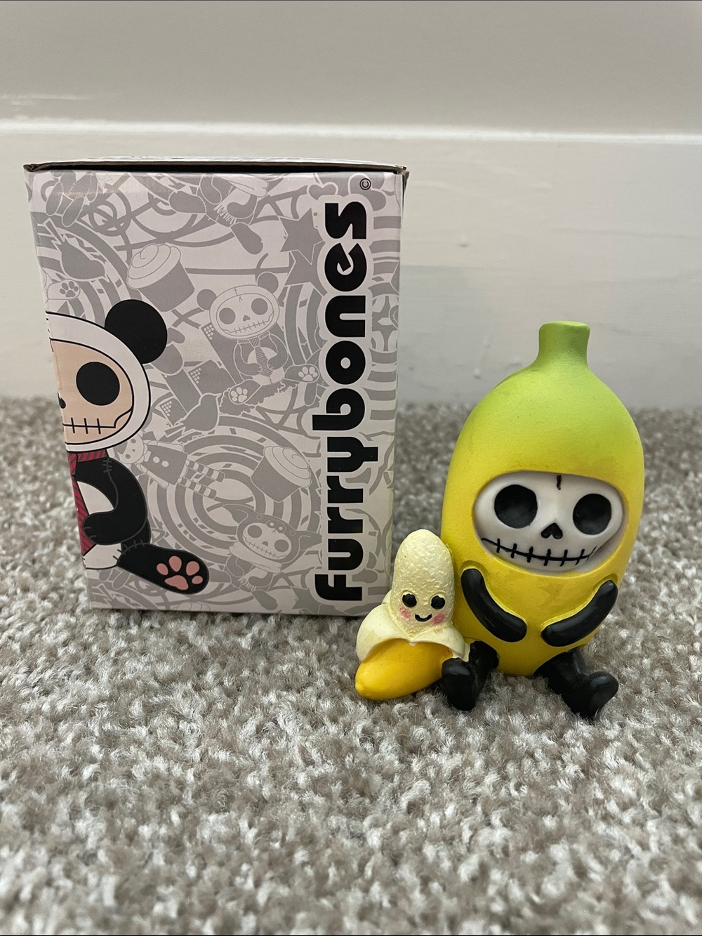 Furrybones Skeleton Banana Costume Figurine